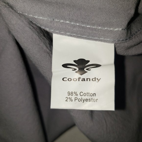 COOFANDY Men's Regular-Fit Short-Sleeve Cotton Linen Shirt Casual Button-Down - Picture 8 of 12